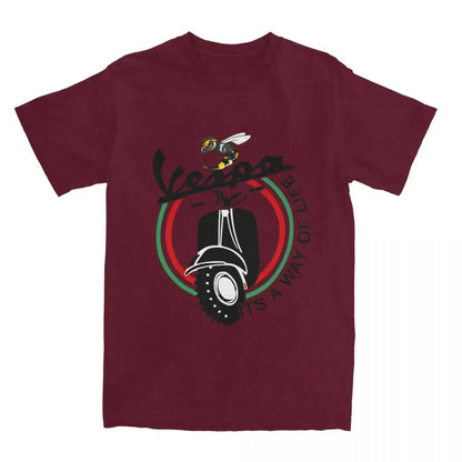 Men's Motorcycle Graphic T-Shirt – 100% Cotton S–5XL