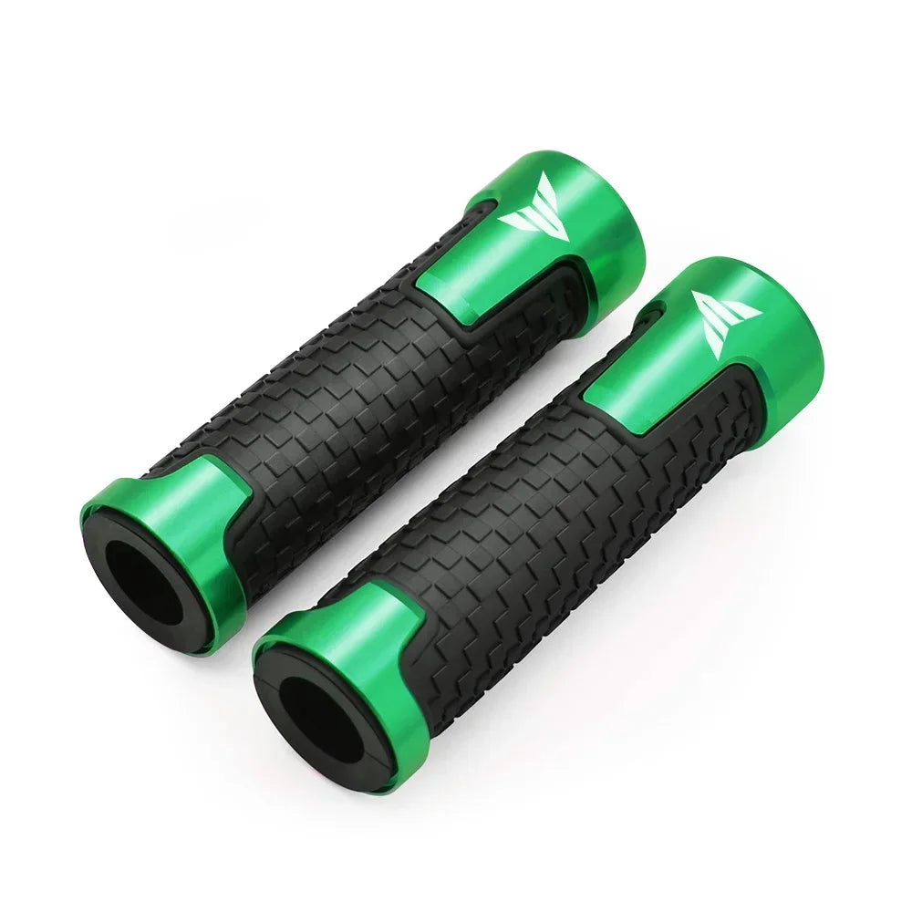 CNC Motorcycle Handlebar Grips 7/8" 22mm | Rubber Gel Aluminum