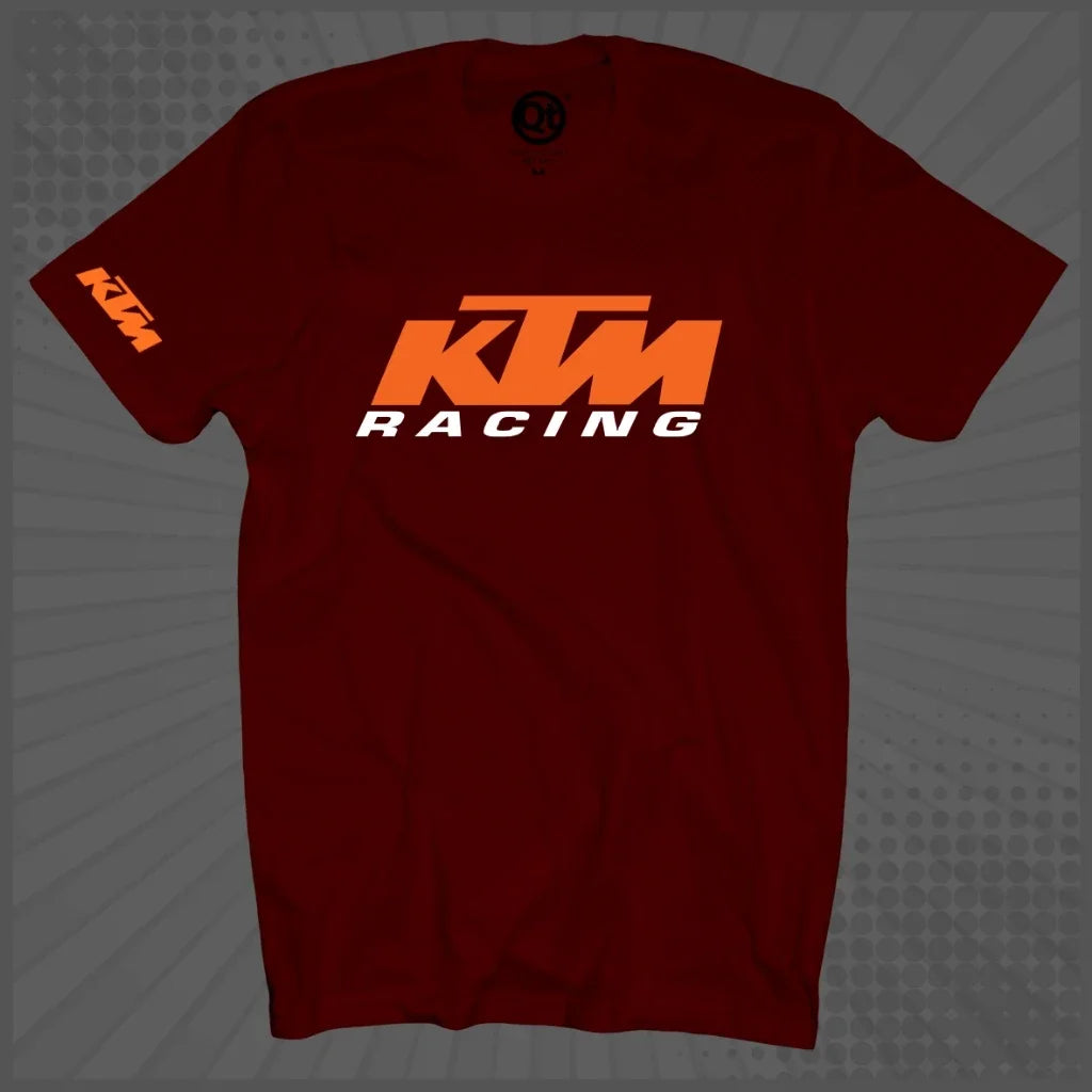 Camiseta de corrida de moto | 100% algodão | Gola redonda