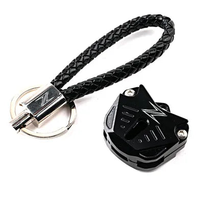 CNC Aluminum Motorcycle Key Case Shell & Keychain – 4 Colors