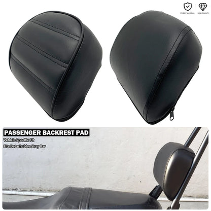 Sissy Bar Backrest Pad – PU Leather Passenger Cushion Detachable