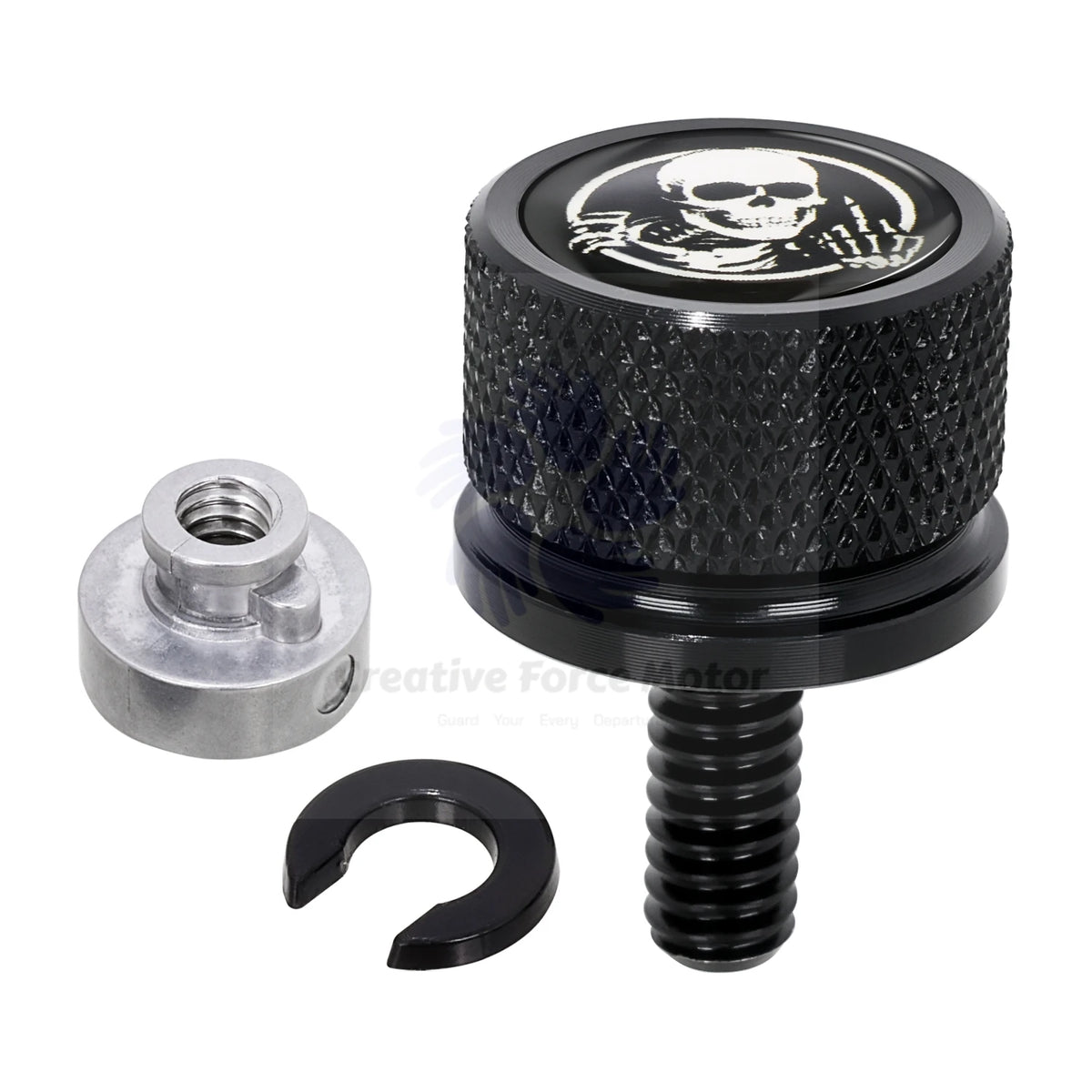 Skull CNC Rear Fender Seat Bolt Nut Kit – 1/4"-20 Seat Mount Tool-Free