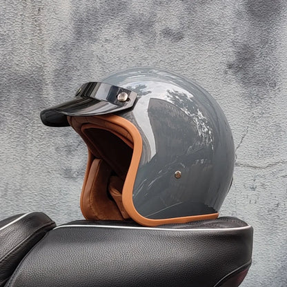 Retro 3/4 Open Face Motorcycle Helmet – DOT Certified | Unisex
