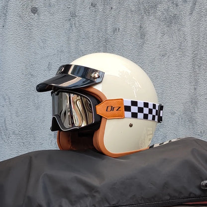 Retro 3/4 Open Face Motorcycle Helmet – DOT Certified | Unisex