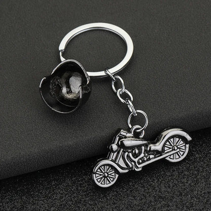 Mini Scooter Keychain – Vintage 3D Metal Moped Key Ring