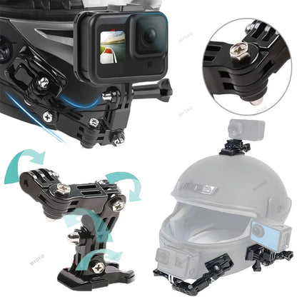 Motorcycle Helmet Chin Mount Kit for Action Camera – 4-Joint Rotatable System