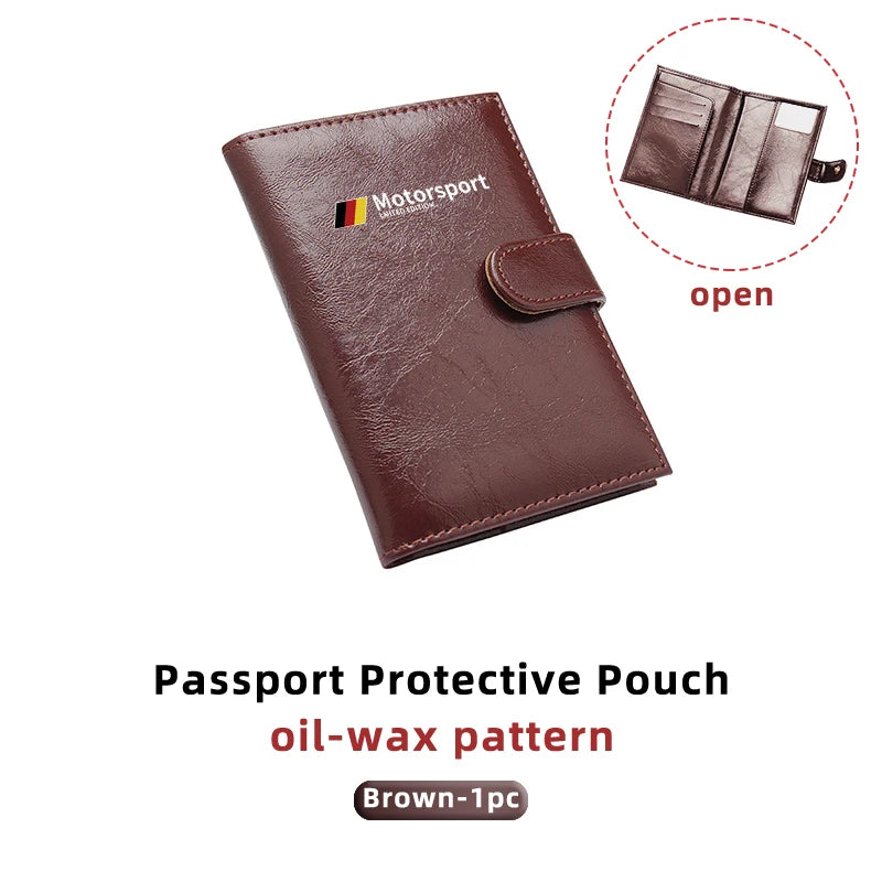 RFID Leather Passport Bag – Travel Wallet Card & Ticket Holder