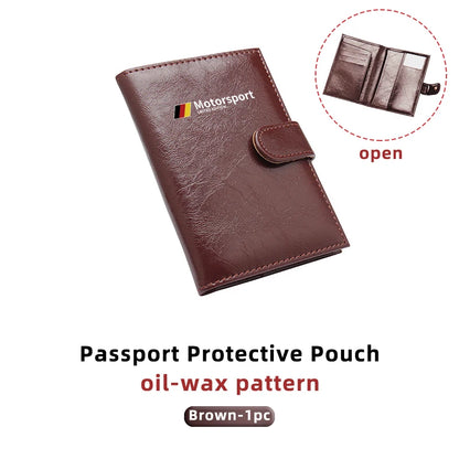 RFID Leather Passport Bag – Travel Wallet Card & Ticket Holder