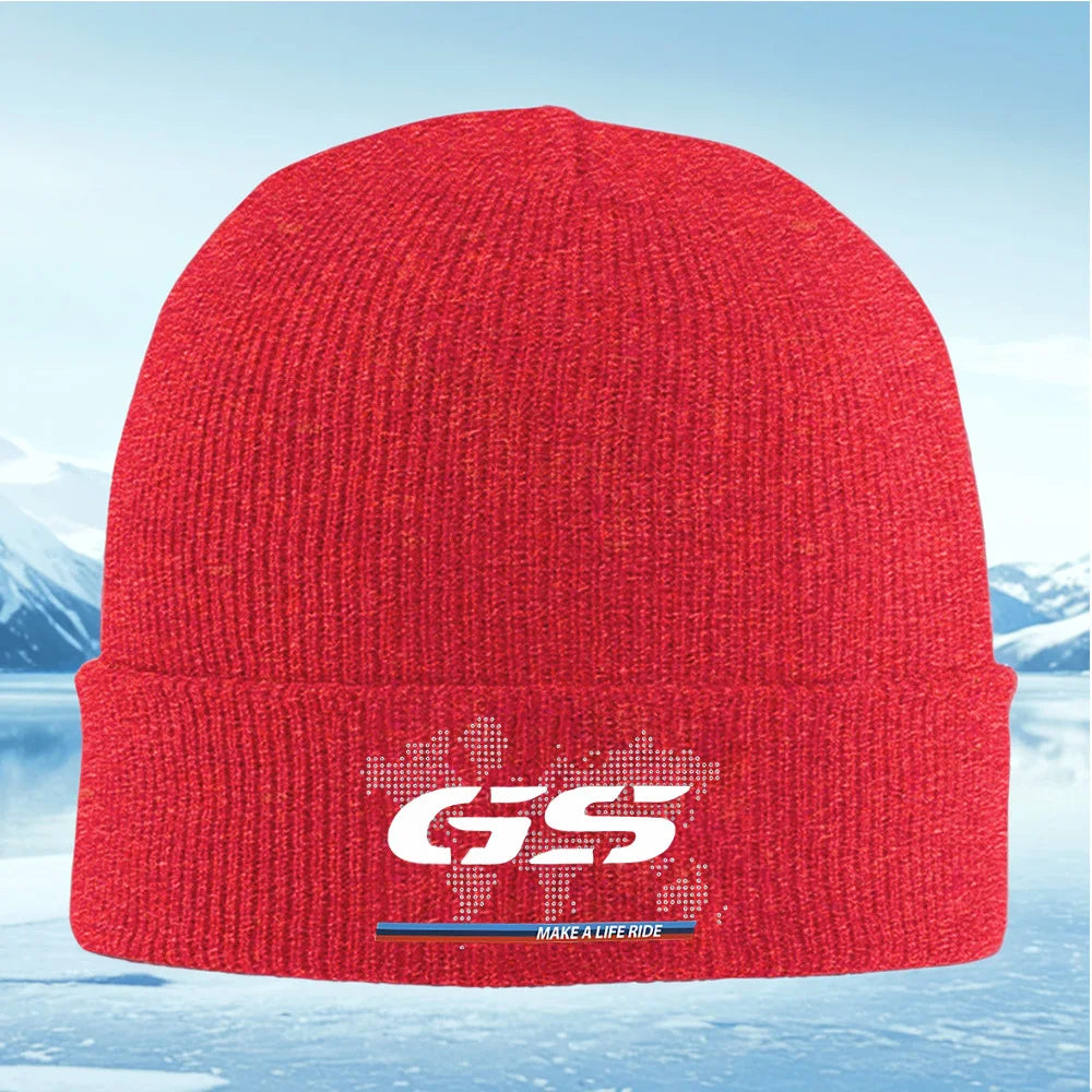 Motorcycle Rider Knit Beanie – Warm Winter Hat Unisex