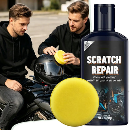 Motorcycle Helmet Scratch Remover Paste 120g with Sponge Applicator — Visor & Goggle Polish