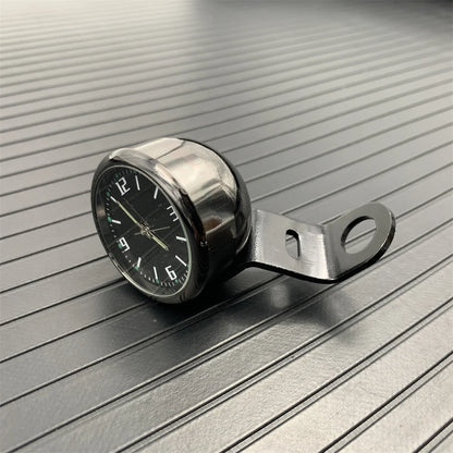 Motorcycle Handlebar Clock — Waterproof Luminous Mirror Base Mount