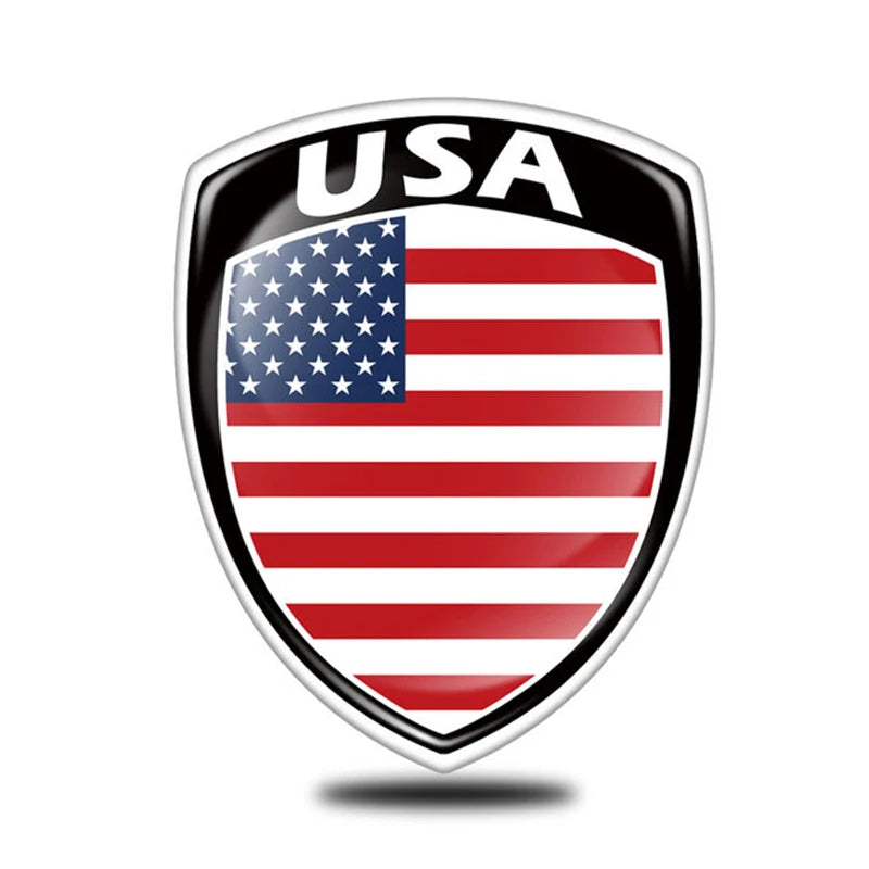 3D Reflective National Flag Sticker – Waterproof Motorcycle & Car Decal