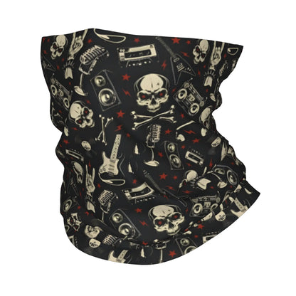 Rock & Skull Graphic Tube Bandana Neck Gaiter – Unisex Face Cover & Balaclava | 24 Designs