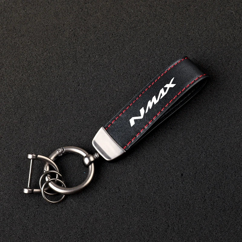 Carbon Fiber Motorcycle Keychain – Split Ring Key Pendant