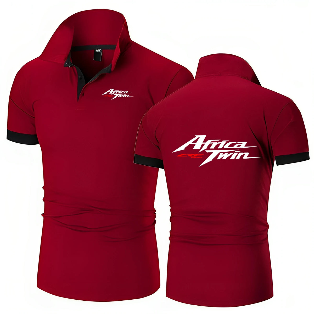 Men's Motorcycle Graphic Short Sleeve Polo Shirt