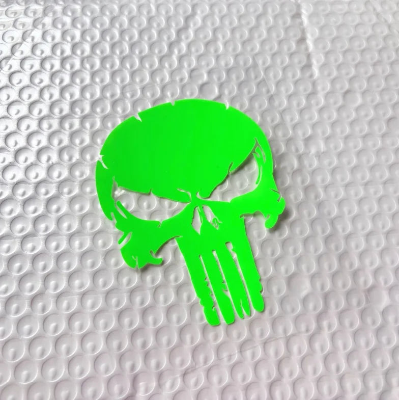 Skull Cracked Reflective Motorcycle Sticker – Waterproof PVC Tank & Fairing Decal