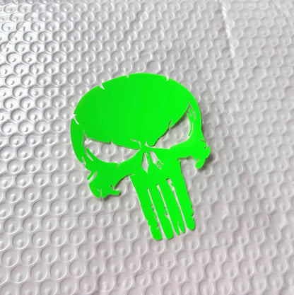 Skull Cracked Reflective Motorcycle Sticker – Waterproof PVC Tank & Fairing Decal