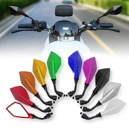 Retrovisores universais para motocicleta, grande angular, ajustáveis – 2 peças