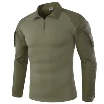 Men's Tactical Long Sleeve Hiking Shirt – Breathable Outdoor Camouflage Top