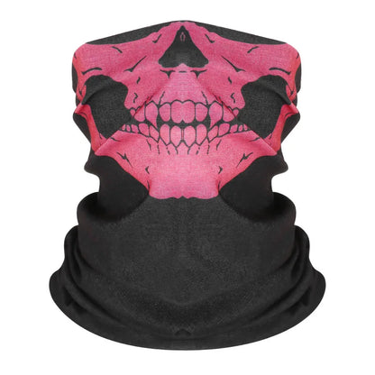 Skull Face Bandana Neck Gaiter – Breathable Outdoor Headwear for Cycling & Moto