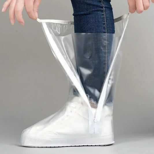 High-Tube Waterproof Rain Shoe Covers – Non-Slip PVC Overshoes Unisex