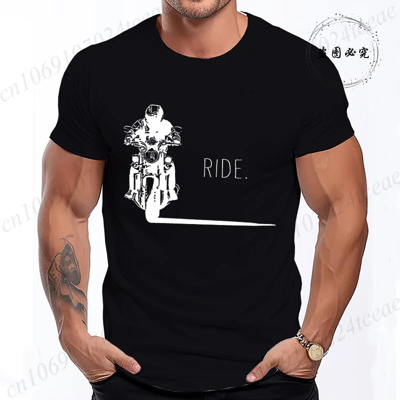 Men's Motorcycle Graphic T-Shirt | Minimalist RIDE. Biker Tee
