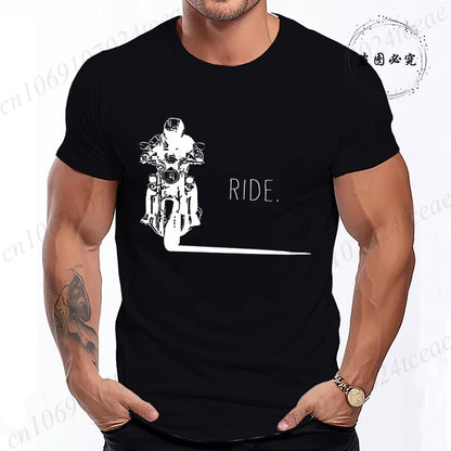Men's Motorcycle Graphic T-Shirt | Minimalist RIDE. Biker Tee