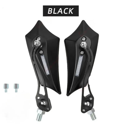 Universal Motorcycle Rearview Mirrors — 8mm & 10mm Thread | 6 Colors