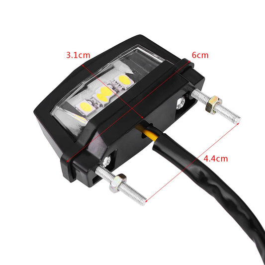 12V LED Motorcycle License Plate Tail Light – Universal Fit