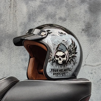 Retro 3/4 Open Face Motorcycle Helmet – DOT Certified | Unisex