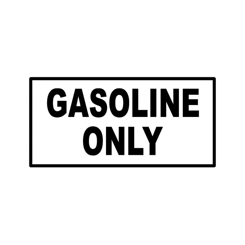 Gasoline Only Fuel Cap Decal – Waterproof PVC Vinyl Sticker for Cars & Motorcycles