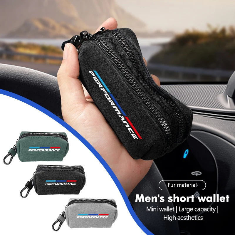 Men’s Compact Car Wallet – Leather Coin Purse & Card Holder