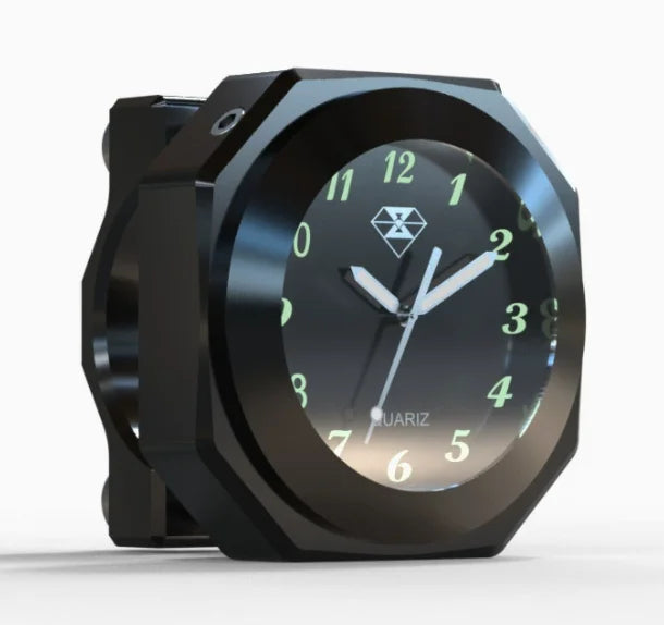 Motorcycle Handlebar Clock & Thermometer — IPX7 Waterproof Luminous