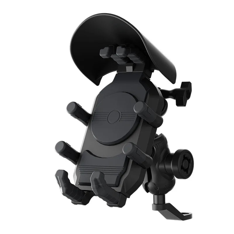 Giá đỡ điện thoại xe máy có tấm che nắng và khóa chống trộm – Giá đỡ định vị GPS 360°