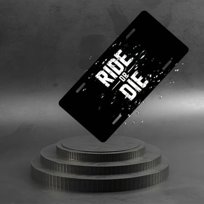 "Ride or Die" Biker Aluminum Decorative License Plate – Garage Wall Art