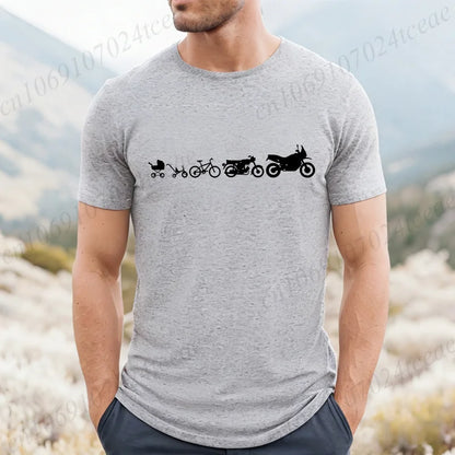 Motorcycle Motocross Graphic T-Shirt – Retro Short Sleeve Tee
