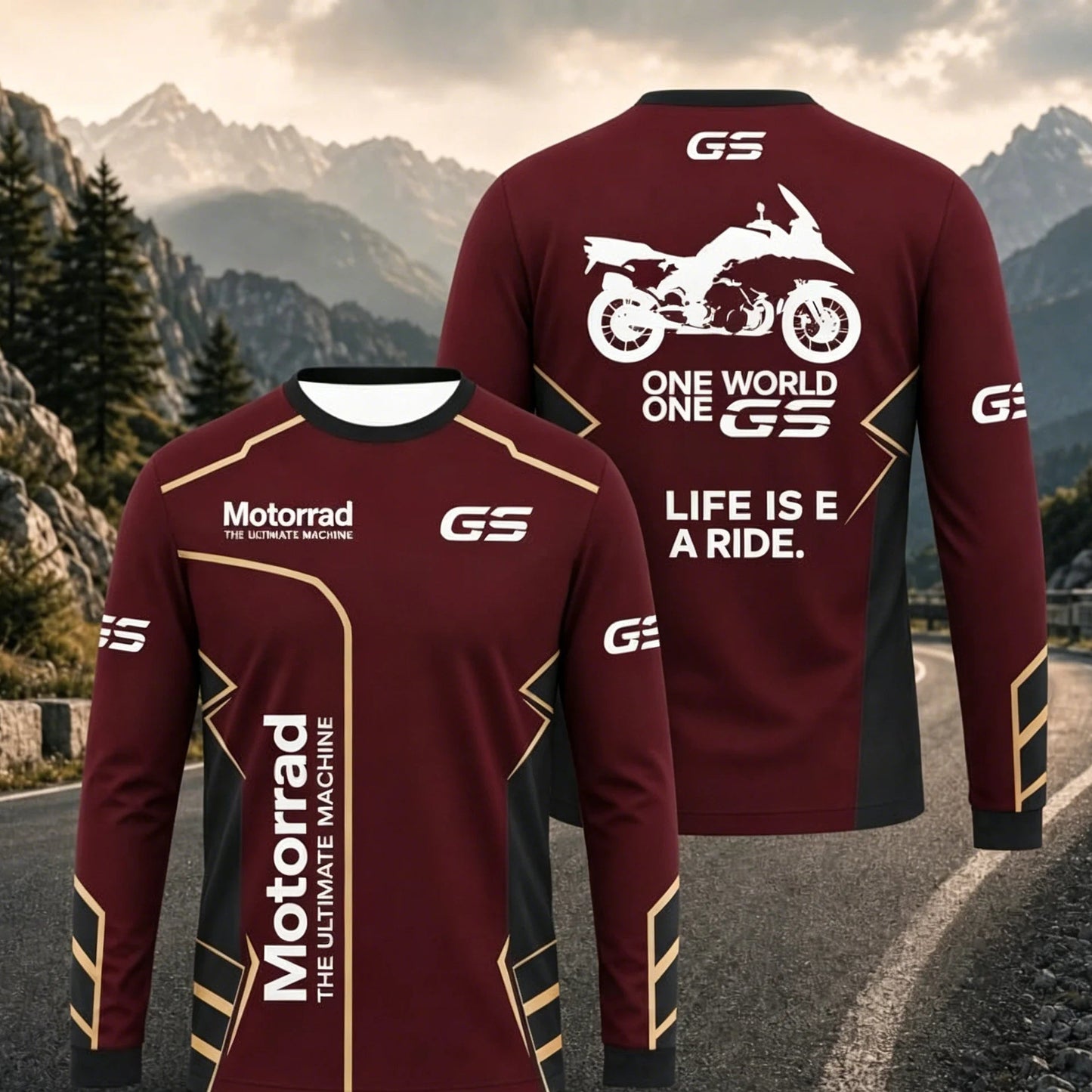Motorcycle Long Sleeve Riding Jersey – Breathable, Anti-UV, Quick Dry – Men’s Outdoor Sport Shirt