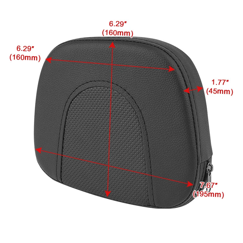 Motorcycle Sissy Bar Backrest Cushion Pad – Universal Fit Cruiser Chopper Bobber