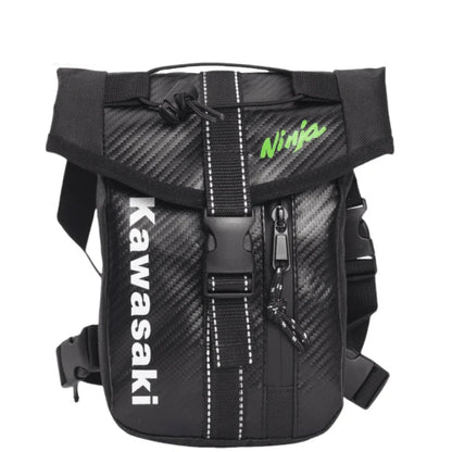 Motorcycle Waterproof Leg Bag – Carbon Fiber PU Leather Waist & Shoulder Carry