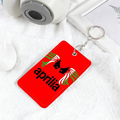 Racing Motorcycle Card Holder with Keyring – PU Leather Wallet