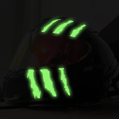 Glow-in-the-Dark Motorcycle Claw Decals – Pair