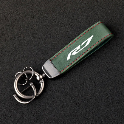 Carbon Fiber Motorcycle Keychain – Split Ring Pendant, 5 Colors