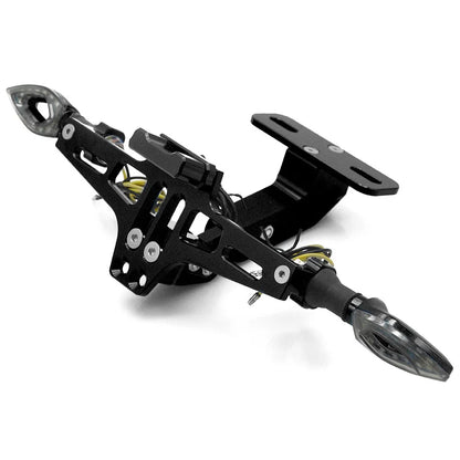 Adjustable License Plate Holder – Aluminum Motorcycle Frame Bracket