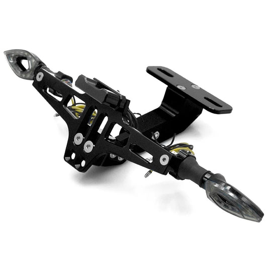 Adjustable License Plate Holder – Aluminum Motorcycle Frame Bracket