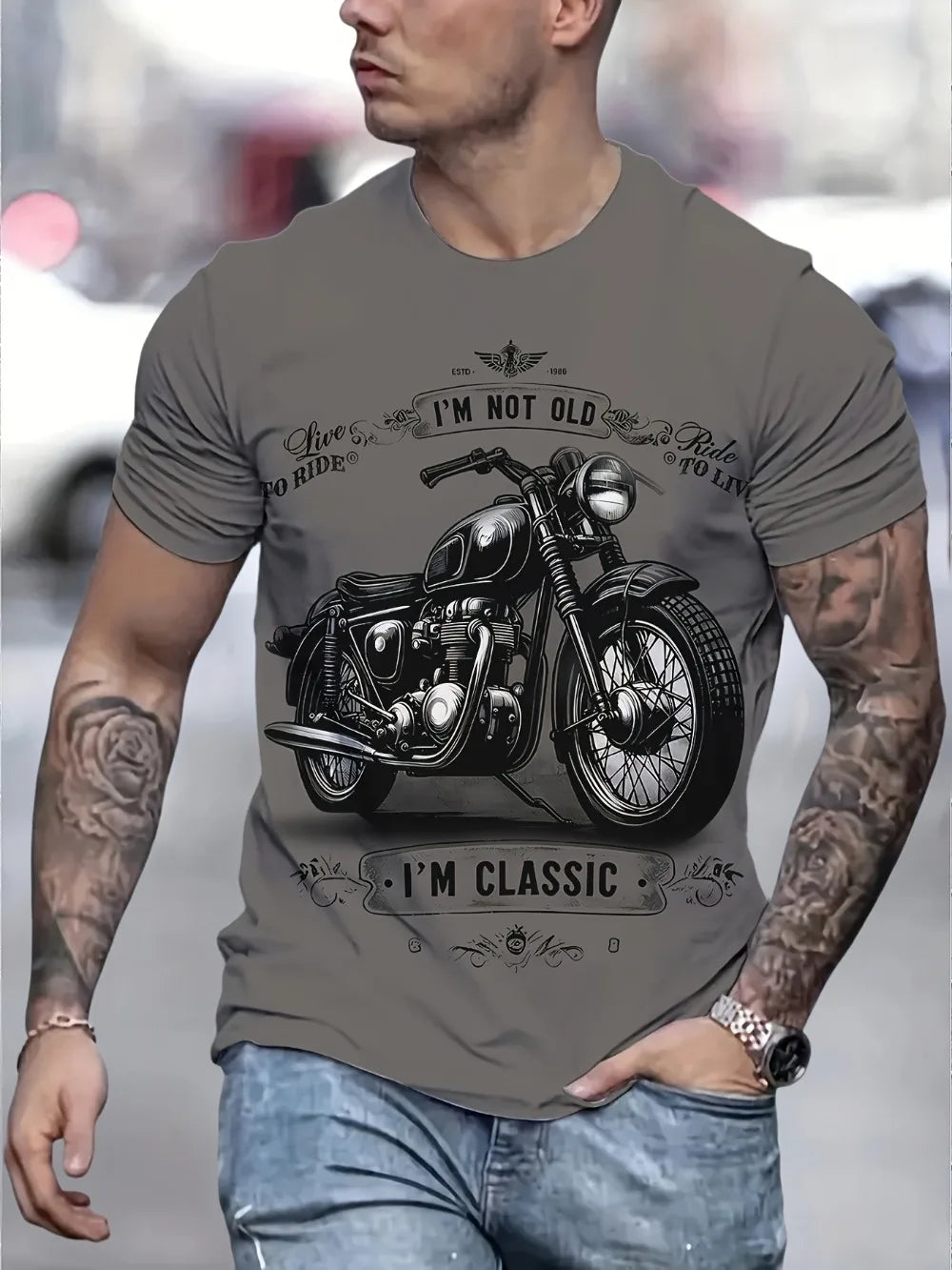 I'm Not Old I'm Classic Motorcycle Graphic T-Shirt – Retro Moto Tee