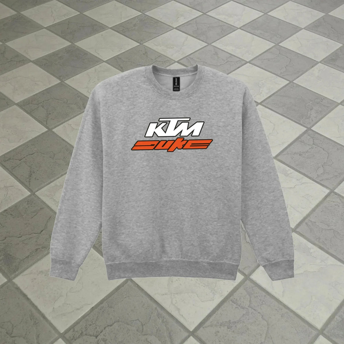 Motorcycle Graphic Sweatshirt – Fleece Crew Neck, Sizes S–XXXL