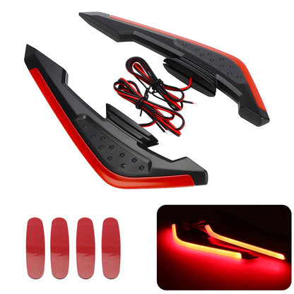 Ailerons aérodynamiques LED pour moto – Spoilers latéraux universels de carénage (2 pièces)