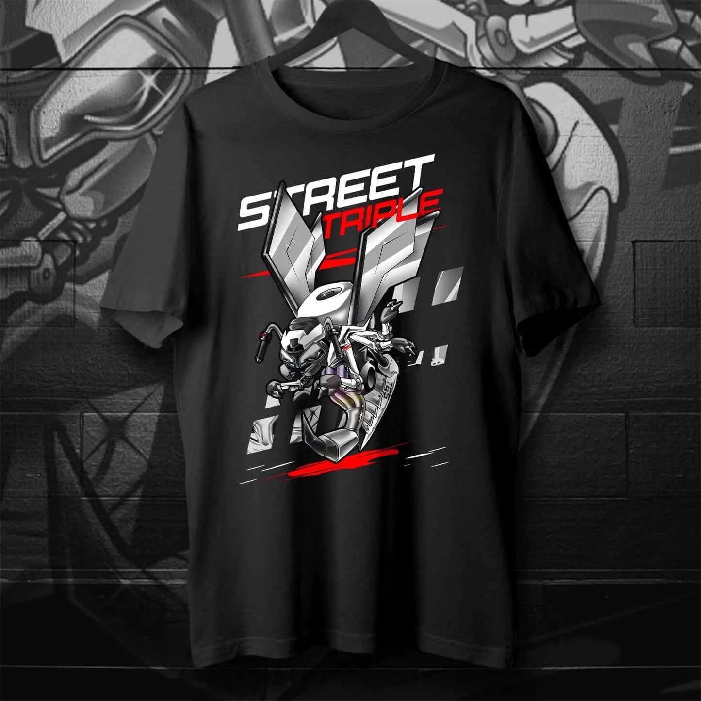 Motorcycle Wasp Graphic T-Shirt – 100% Cotton Moto Tee