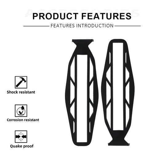 Motorcycle Turn Signal Guard Protectors – Steel Lattice LED Indicator Shield, Sold as Pair