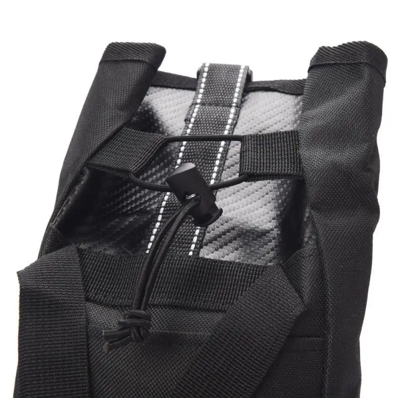 Motorcycle Waterproof Leg Bag – Carbon Fiber PU Leather Waist & Shoulder Carry